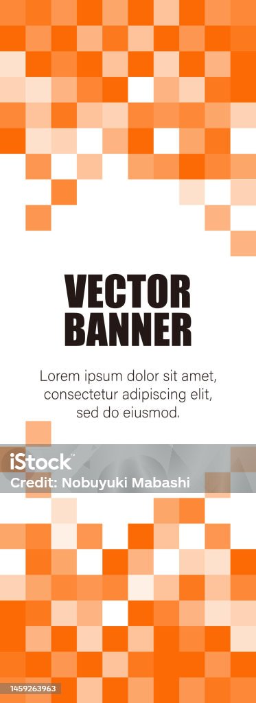 A Randomly Drawn Background Image In A Bright Orange Block Pattern ...