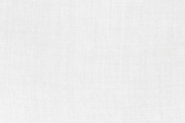 textura de tecido de linho branco para fundo, padrão têxtil natural. - white textile linen textured - fotografias e filmes do acervo