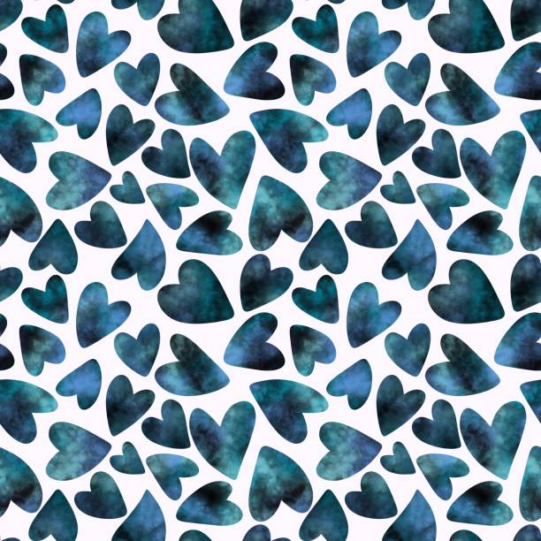 istock Valentines watercolor hearts seamless pattern for wrapping paper and fabrics 1459269913