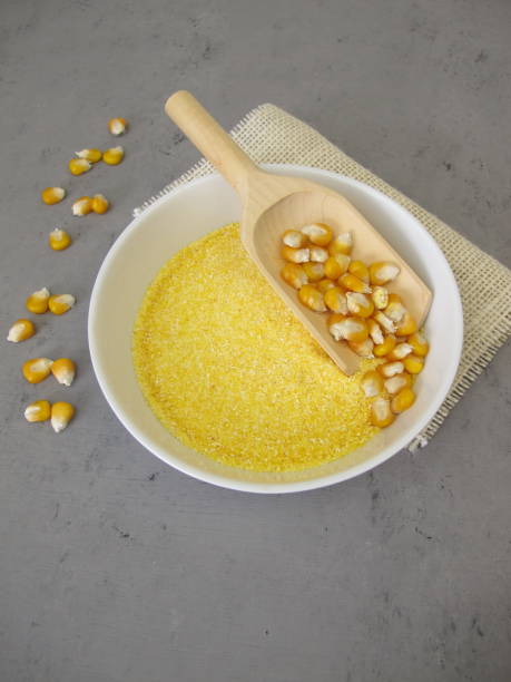 istock Polenta corn semolina in a shallow bowl and corn kernels 1459273622