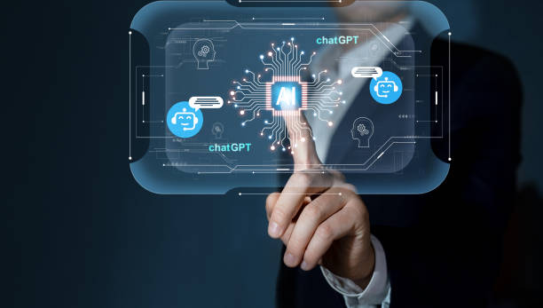 istock Business person chatting with a smart AI using an artificial intelligence chatbot. 1459274422