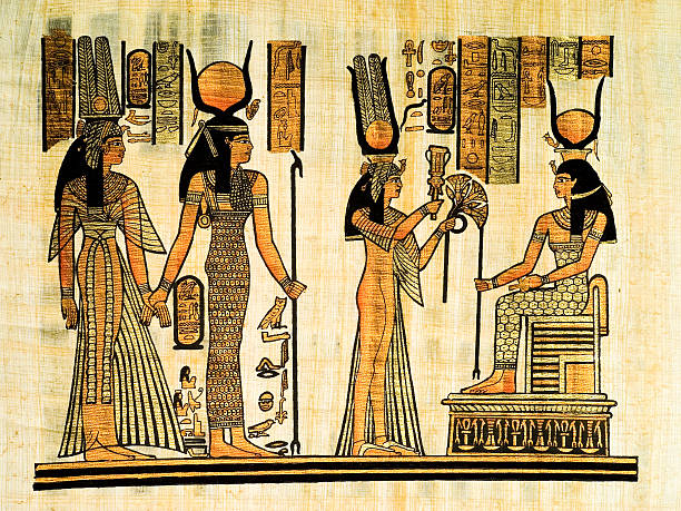 istock Isis and Nefertari in an Egyptian papyrus 145927859