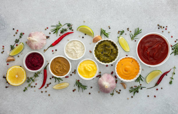 istock Different types of sauces in bowls 1459279626