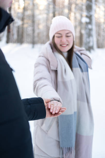 istock Just engaged young happy couple 1459281370