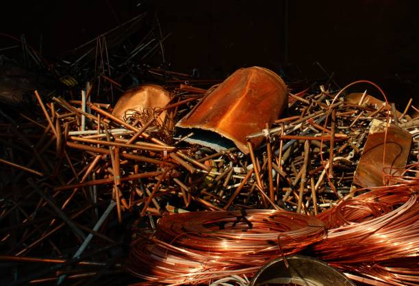 istock Copper scrap metal bin at the merchant 1459285191