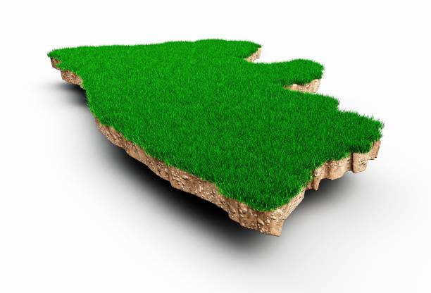 istock 3d illustration of Liberia map with cross section on the white background 1459287683