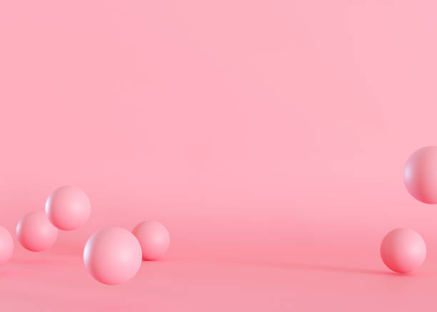 istock Empty scene with spheres. Pink background. Template for product, cosmetic presentation. Mock up. Backdrop with empty, copy space. Display, showcase. 3D rendering. 1459288082