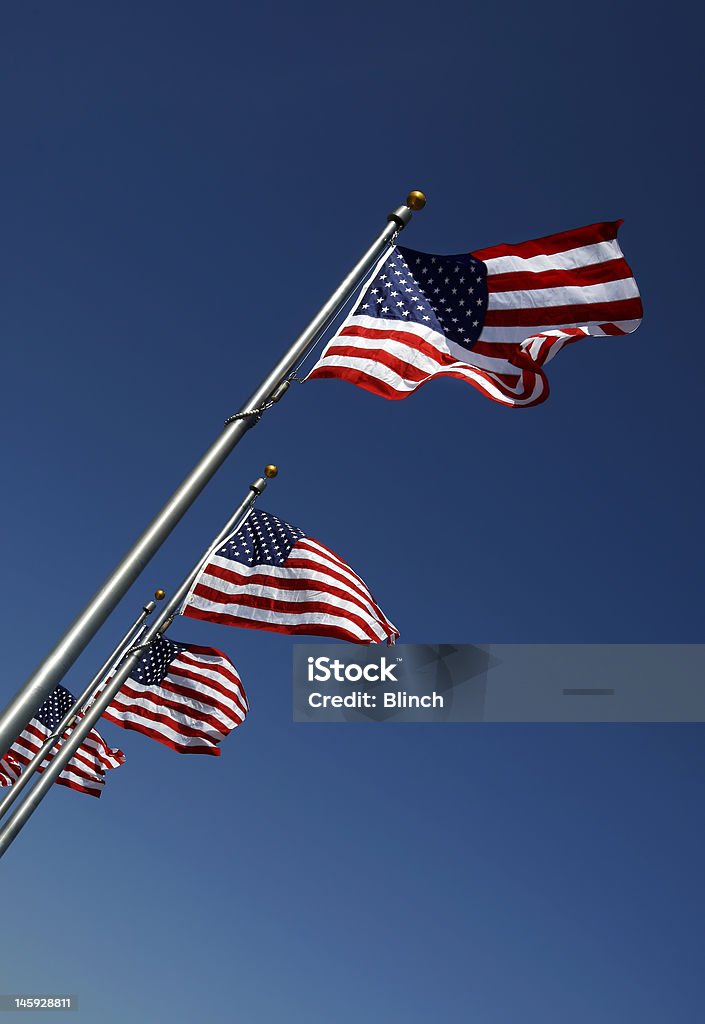 Bandiere americane - Foto stock royalty-free di 4 Luglio