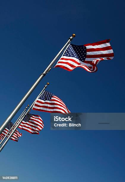 Bandiere Americane - Fotografie stock e altre immagini di 4 Luglio - 4 Luglio, Bandiera, Bandiera degli Stati Uniti