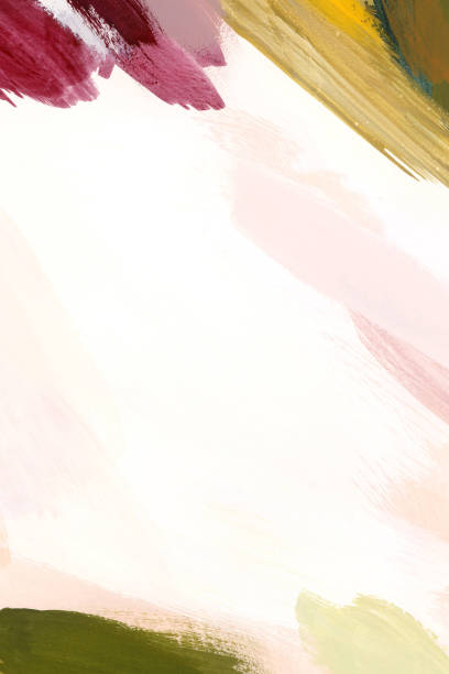 stockillustraties, clipart, cartoons en iconen met hand painted watercolor abstract card with copy space - bordeauxrood