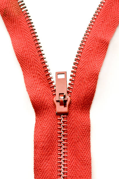 Red Zipper stock photo