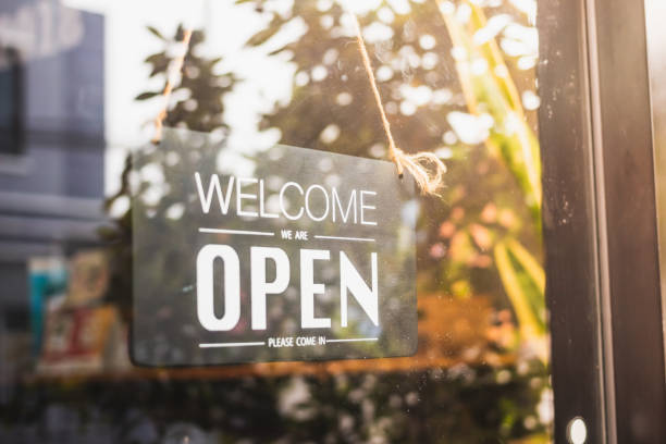 istock Text on vintage black sign 