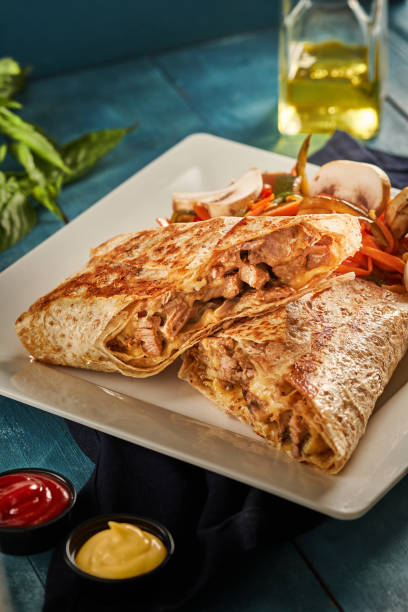 istock Plate of tortillas with chicken 1459290725