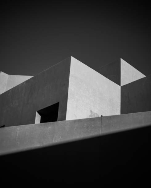 istock Grayscale shot of a modern building in the daylight 1459292661