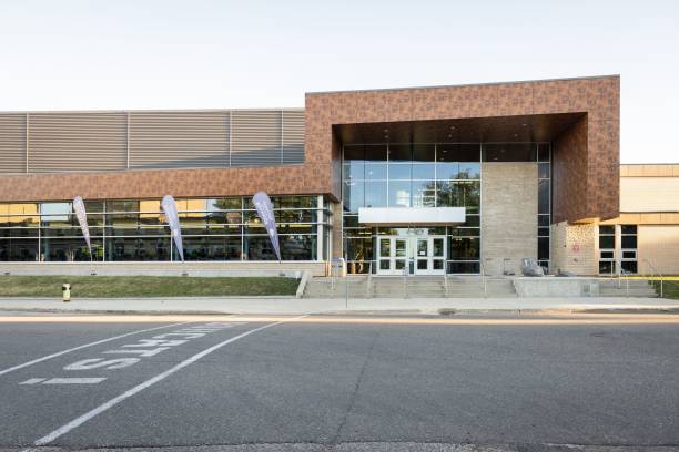 healthy living centre at brandon university in brandon, manitoba, canada - university of manitoba imagens e fotografias de stock