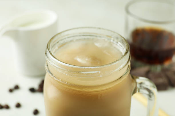 istock Concept of making Irish coffee, close up 1459298887
