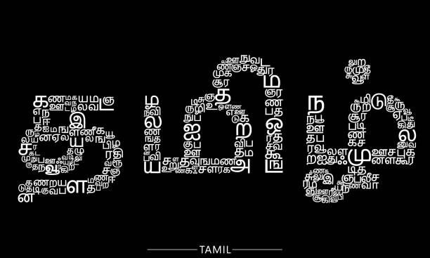 ilustrações de stock, clip art, desenhos animados e ícones de tamil letter forming the word tamil vector illustration - tamil