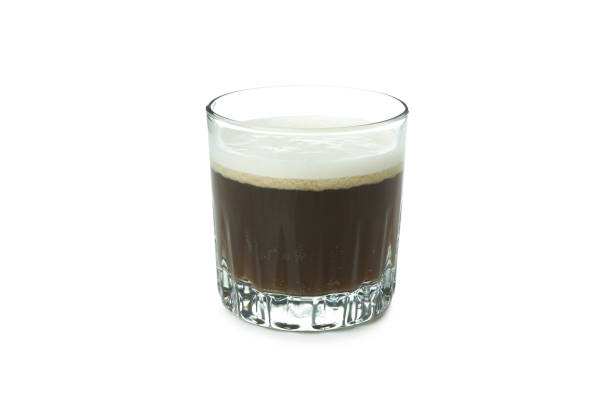 istock Glass of irish coffee isolated on white background 1459302242