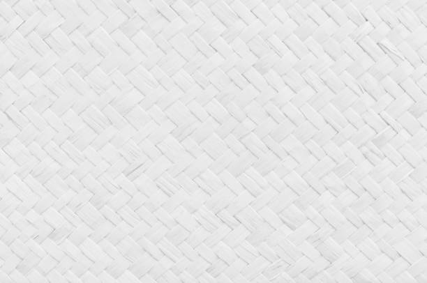 istock Pattern of white old reed weaving mat with vintage style for background and design art work. 1459303295