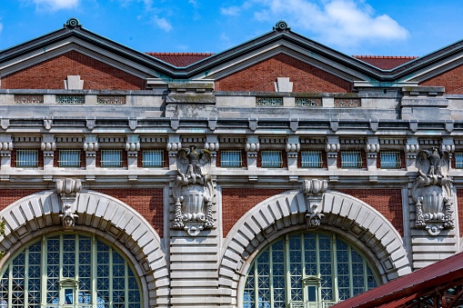 New York, United Kingdom – September 18, 2022: The Ellis Island National Museum of Immigration  in New York USA