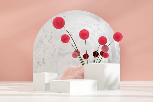 istock 3D illustration of empty space podium display for product, natural background 1459305942