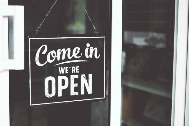 istock Text on vintage black sign 