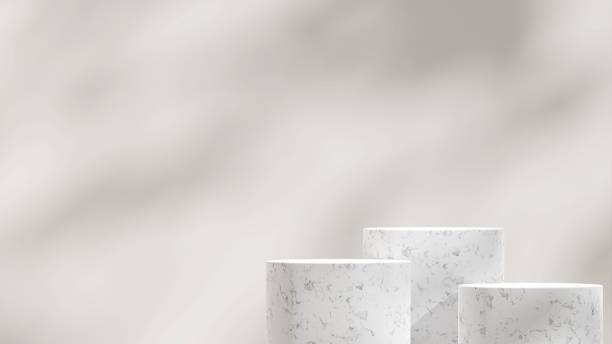 istock 3d rendering of Minimal terrazzo and concrete texture podium steps on gray background 1459309069