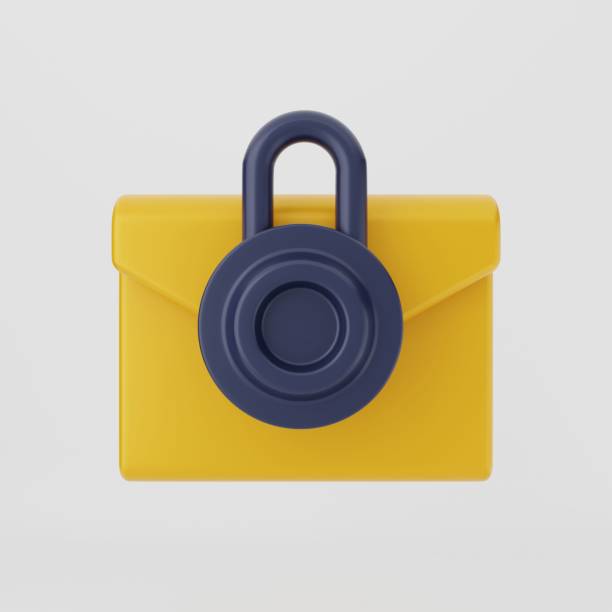 istock 3d rendering of a yellow envelope with a dark blue padlock icon on top - mail 1459309917