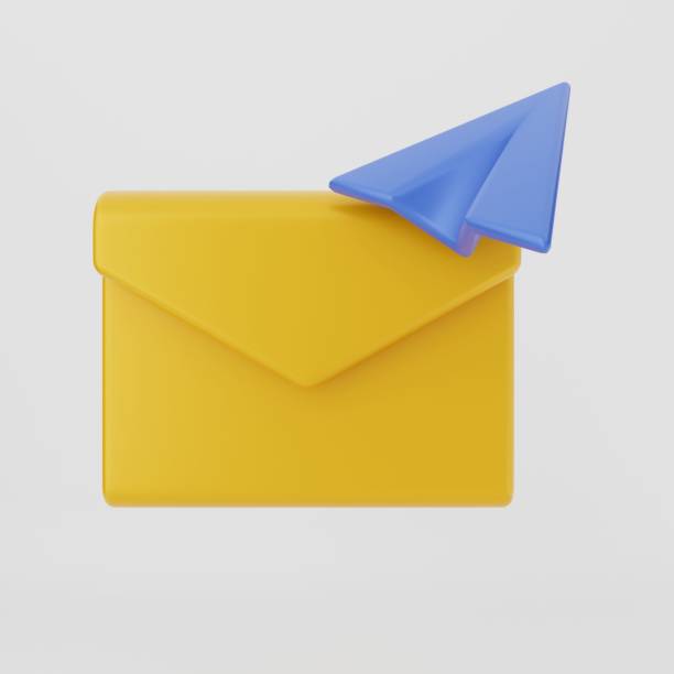 istock Illustration of an email icon on a gray background 1459310061