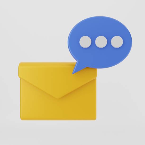 istock Illustration of an email icon on a gray background 1459310067