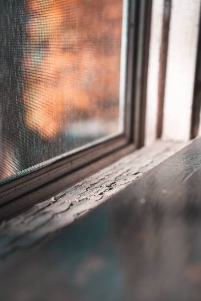 istock Vertical closeup shot of an old window frame. 1459310883