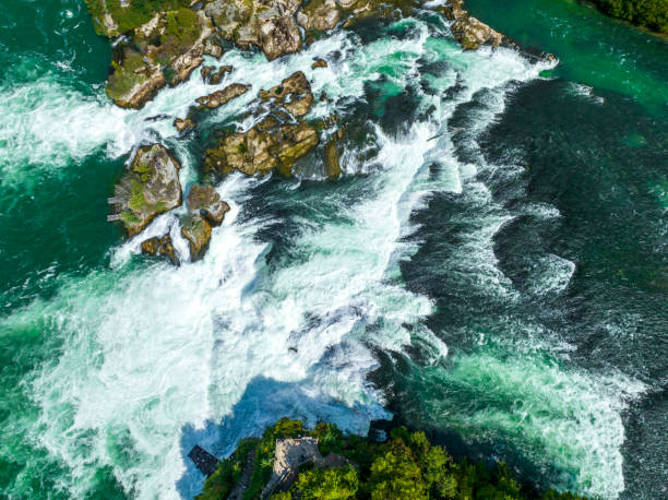 istock Rhine Falls waterfall in the river Rhine seen from above 1459314717