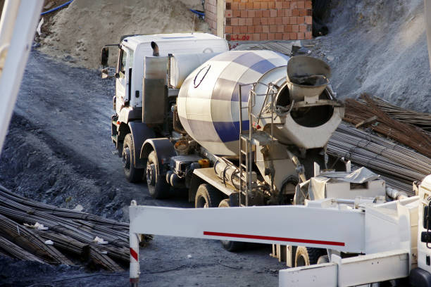 istock Heavy mixer concrete truck 1459316636
