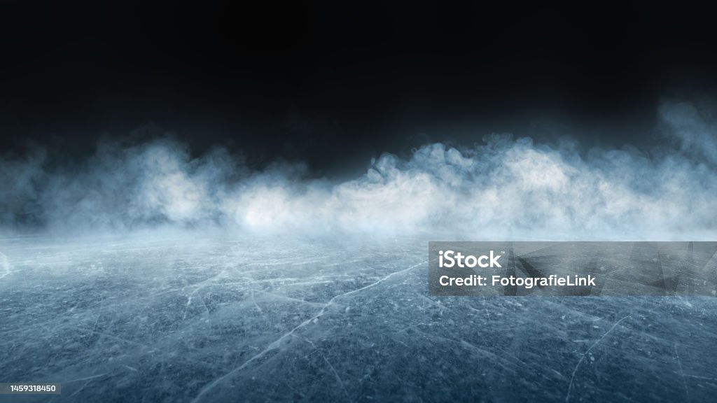 Hockey ice rink sport arena empty field - stadium Ice Stock Photo