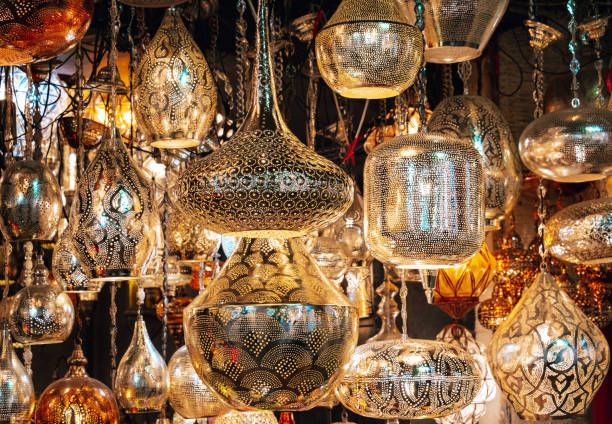 istock Soft focus vintage metal Arabic lamps. 1459319316