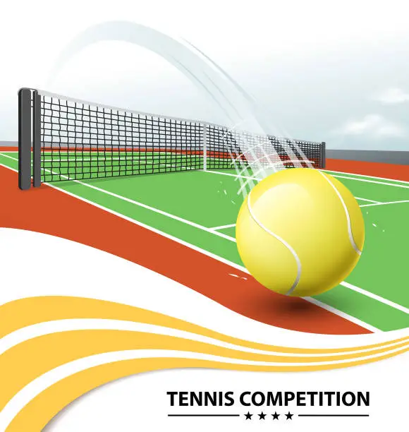 Vector illustration of tennis competition