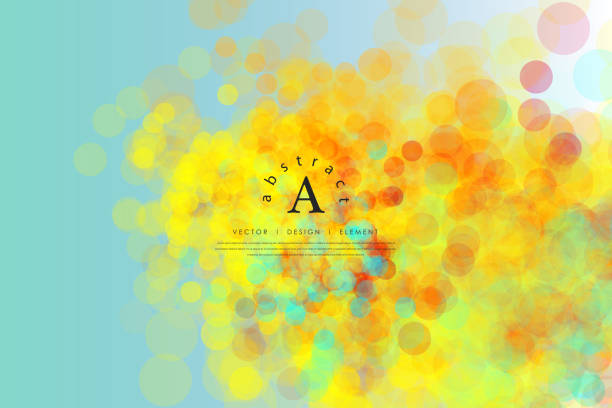 Yellow abstract background with bokeh. vector art illustration