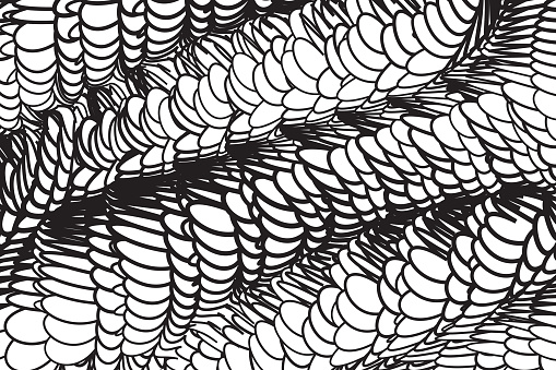 Abstract vector black and white dynamic design. 3d background, with organic 3d effect.