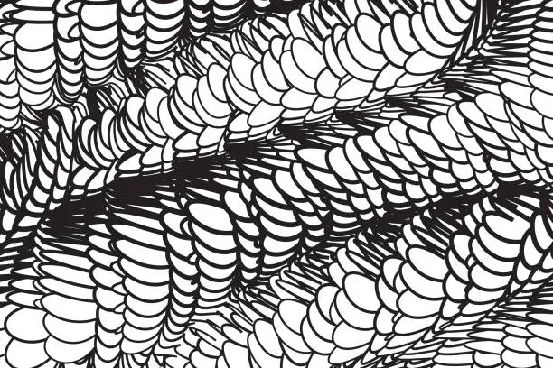 Vector illustration of Black and white op art design