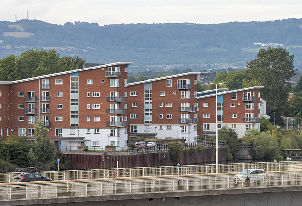 Tower Block at Cardiff Marina in Wales, UK. These will be commercially owned.