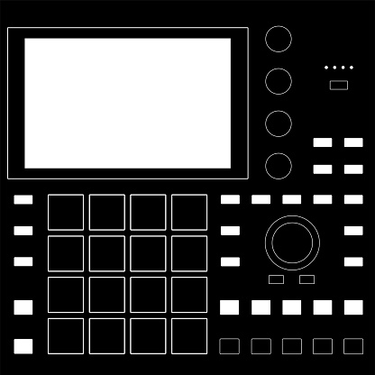 Vector illustration of MIDI Production Center sampler AKAI MPC ONE