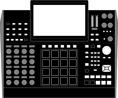 Vector illustration of MIDI Production Center sampler AKAI MPC X