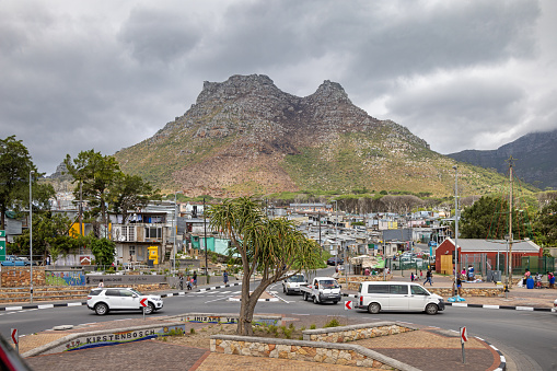 Cape Town, South Africa - December 13th 2022: The road leading to the Table Mountain