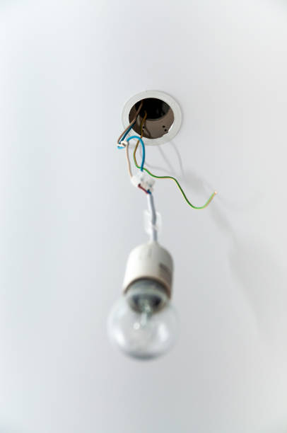 istock Hole in the suspended ceiling for a chandelier 1459327073