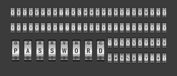 コンビネーションコードロックとアルファベット。ベクターイラスト - combination lock variation lock safe点のイラスト素材／クリップアート素材／マンガ素材／アイコン素材