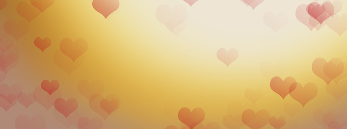 Happy Valentines day hearts background. Hearts, romantic background.  Banner. Copy space.