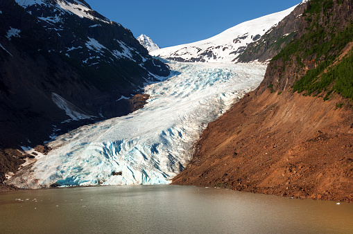 Close up of Bear Glacier in Boundary Ranges near Stewart, British Columbia and Hyder, Alaska