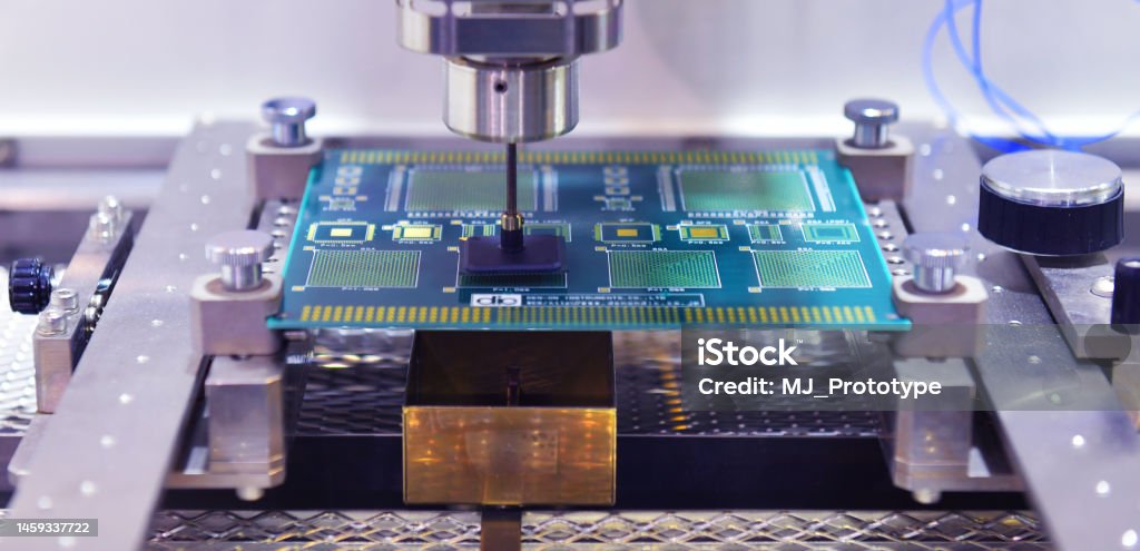 Chip Assembly Process Technological Process Of Soldering And Assembly Chip Components Stock ...