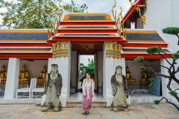 istock Woman exploring  Wat Pho in Bangkok 1459347051