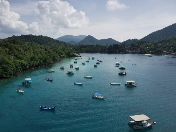 istock Fishing boats on Rubiah Island 1459347142